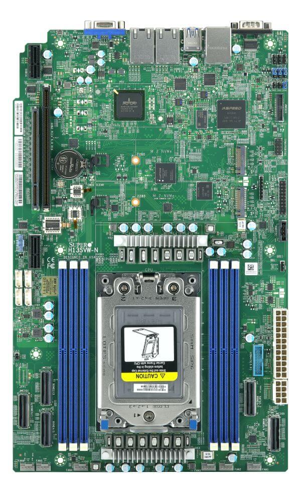 H13 AMD EPYC UP WIO platform with socket SP6 CPU, SoC, 6