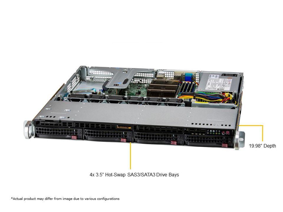 UP 1U X12STH-SYS, CSE-813MF2TQ-350RCBP,HF,RoHS