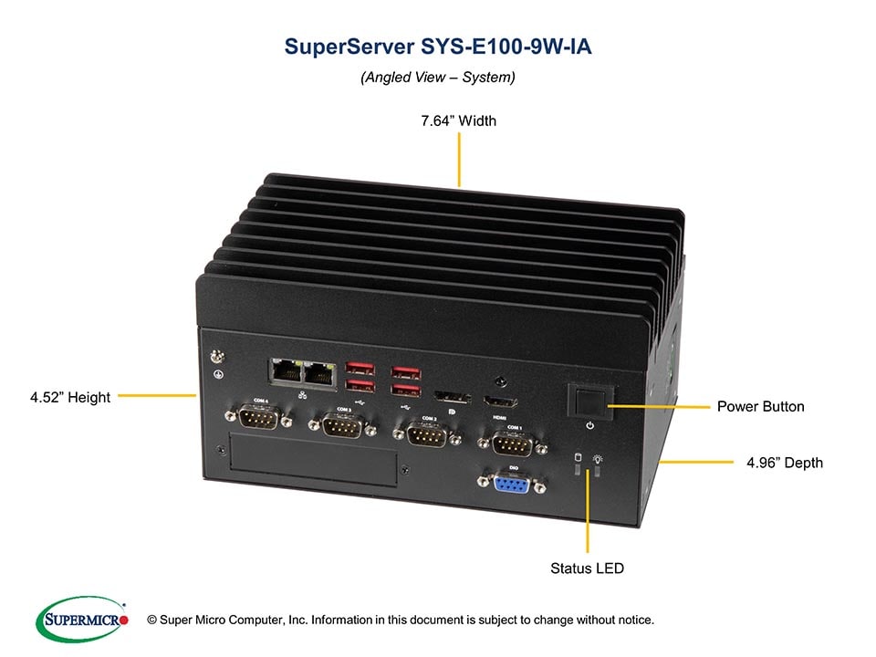 Fanless Industrial System X11SWN-E-WOHS + CSE-E101-IA2,