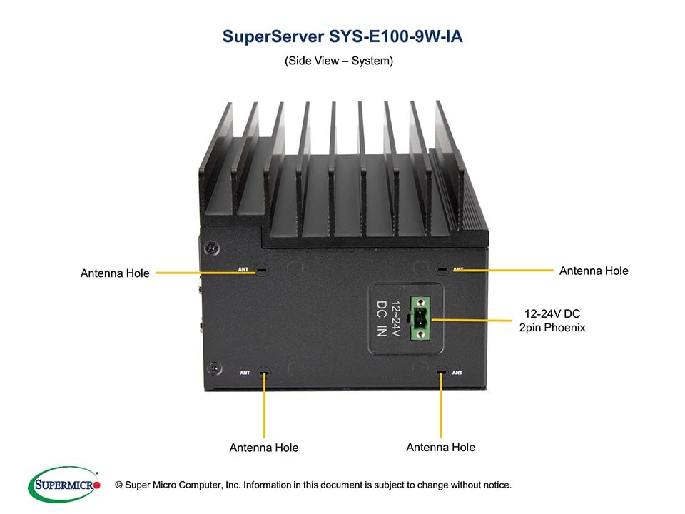 Fanless Industrial System X11SWN-H-WOHS + CSE-E101-IA2