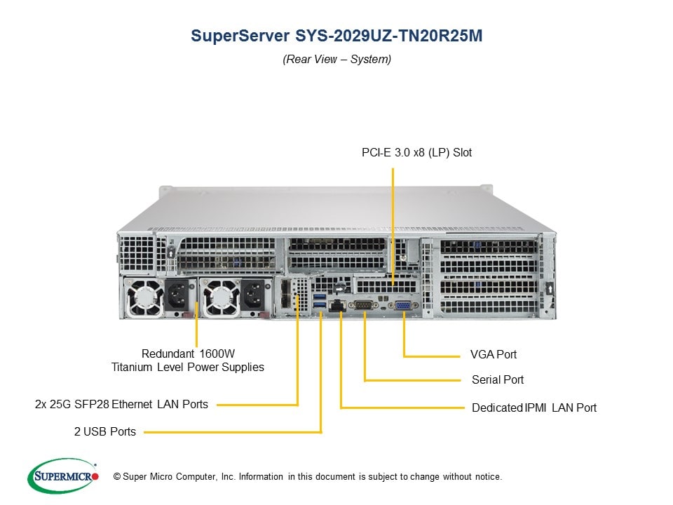 Ultra 2U, 24x2.5" 3UPI NVMe 2x25GbE, X11DPU-ZE+, 219U2TS-R1K