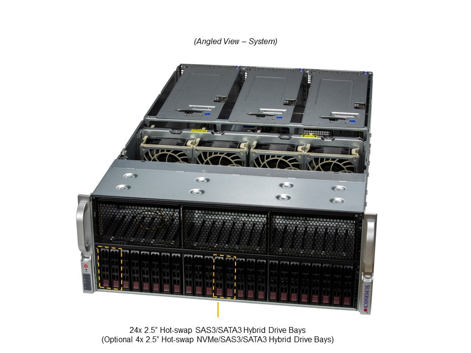 X12QCH+, CSE-418HTS-R3K3AWP, 4U 24x 2.5" Hyper 4-way,RoH