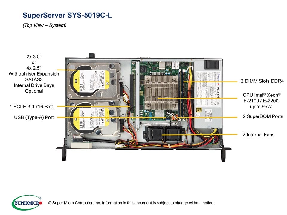 X11SCL-IF, CSE-504-203B, HF,RoHS/REACH