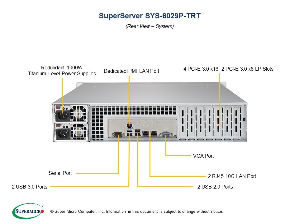 X11DPI-NT-P, 825TS-R1K03LPBP-3, 2U X11 Mainstream Server