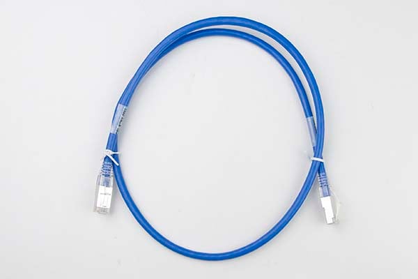 RJ45 CAT6A 550MHz Rated Blue 3 FT patch cable, 24AWG