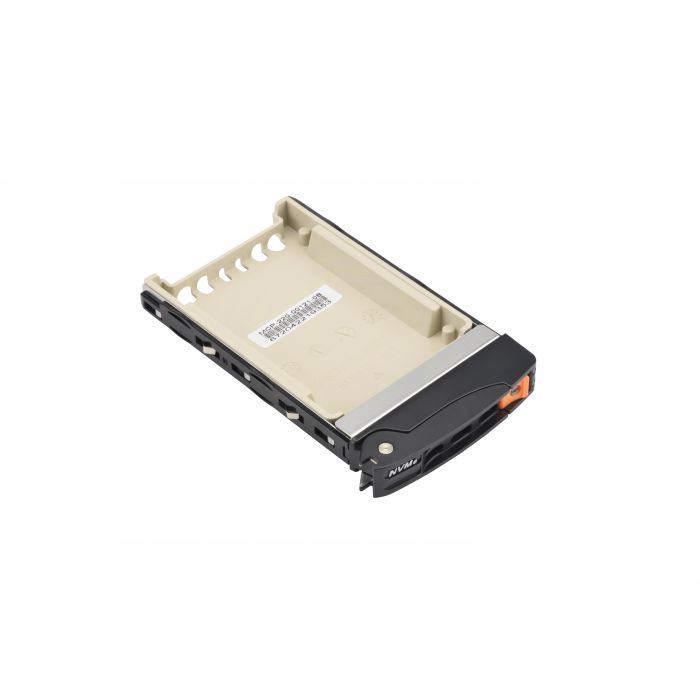 Black gen-3 2.5 NVMe drive tray, Orange tab with lock (impro