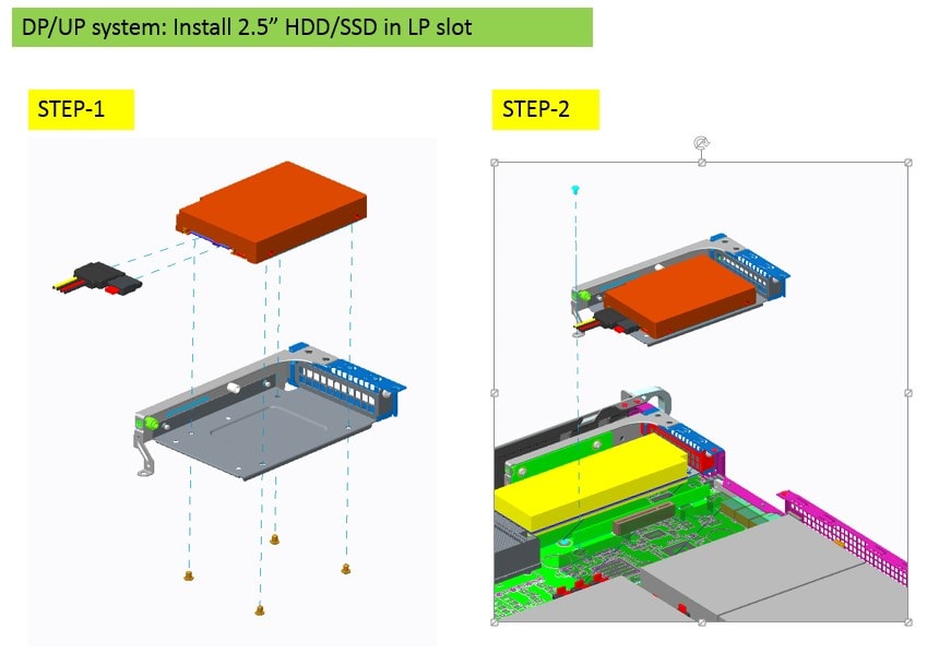 2.5" HDD Bracket for Add-on-card Slot in SCF414IS & SC816LT