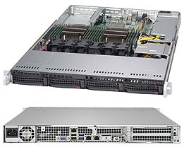 Black 1U SC815 WI/O Chassis w/ 600W