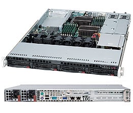 1U SC815 TQC WIO Chassis w/ Redundant 750W (Quick),RoHS/REAC