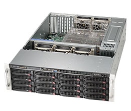 Black 3U SC836A Chassis W/ Redundant 920W