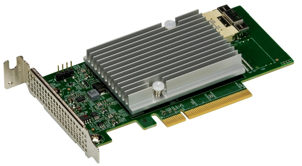 8-Port Std LP Tri-mode AOC, x8 PCIe Gen 4.0 SAS3 with RA