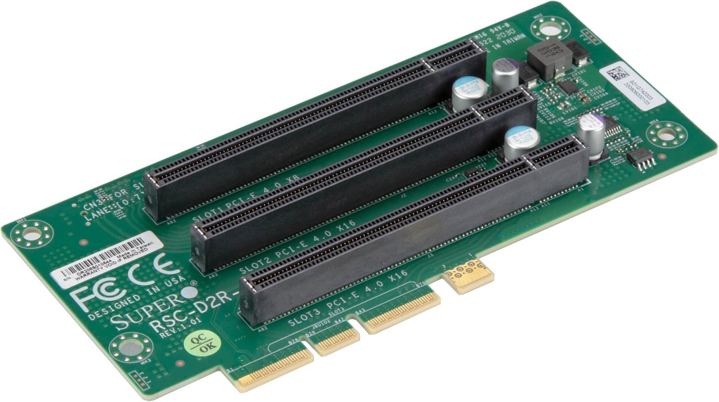 2U RHS DCO Riser card with two PCI-E 4.0 x16  and one PCI-E