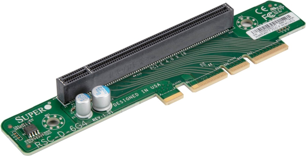 1U LHS DCO Riser card with one PCI-E 4.0 x16 slot,HF,RoHS