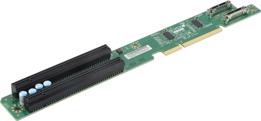 1U LHS Active GPU Riser Card with 2 PCI-Ex16 for X10 MBs