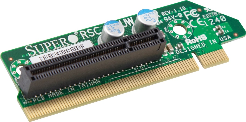 1U RHS WIO Riser card with one PCI-E x8 slot