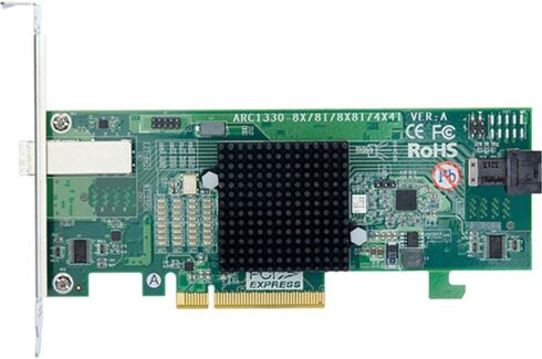 ARECA PCIe 3.0 x8 SAS Adapter, 8x 12Gb/s