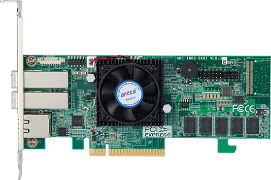 ARECA 8 port Tri Mode RAID PCIe 4 x8,