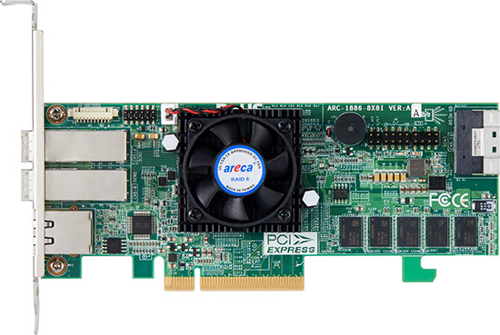 ARECA 16 port Tri Mode RAID PCIe 4 x8,