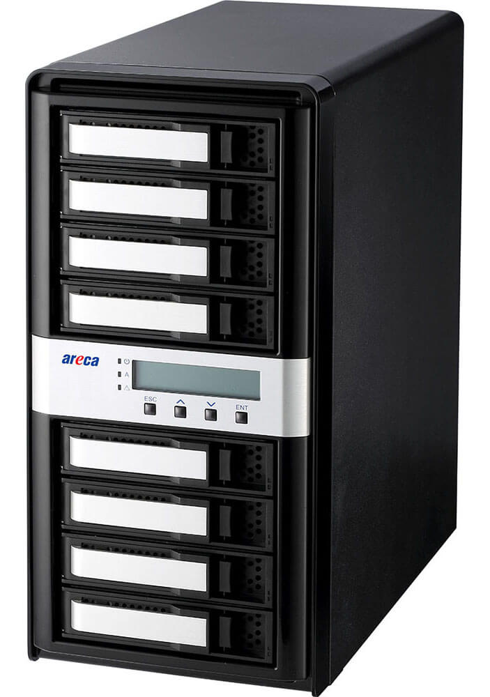 Areca Desktop RAID, 8x 12Gb/s SAS HDD's,