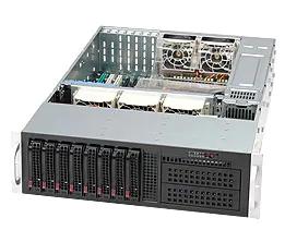 Black 3U 835 chassis w/ Redundant 1000W PWS