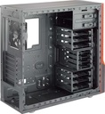 Black S5 Mid-Tower Chassis (Red Trim) W/O Power Supply