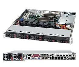 Black 1U SC113 Standard Chassis w/Redundant 500W