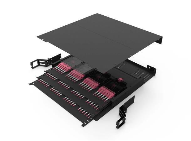 LinkIT 1U slimpanel for 12xMPO kassetter