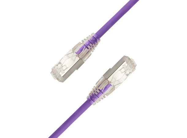 LinkIT SlimPatch F/UTP Cat6a purple 3m
