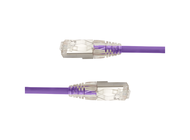 LinkIT SlimPatch F/UTP Cat6a Purple 5m