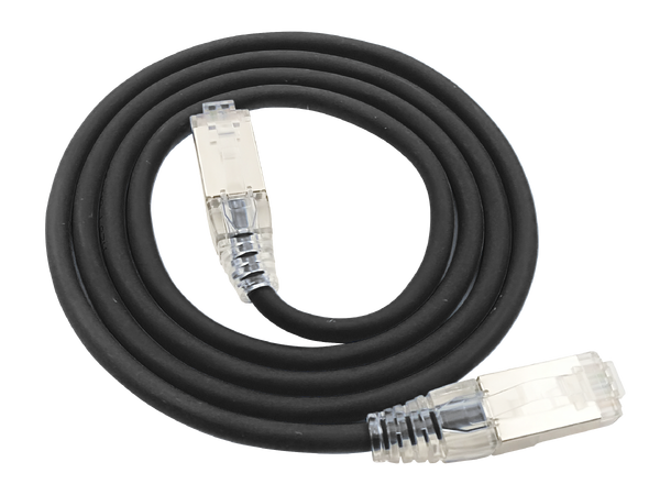 LinkIT SlimPatch U/FTP Cat6a black 0.5m