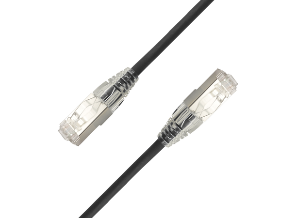 LinkIT SlimPatch U/FTP Cat6a black 2m