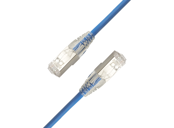 LinkIT SlimPatch F/UTP Cat6a blue 0.2m