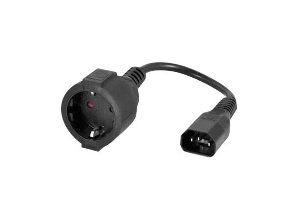 LinkIT power cable C14/CEE7/4 black 27cm