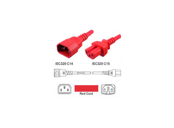 LinkIT power cable C15/C14 red 2m