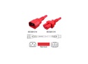 LinkIT power cable C15/C14 red 1m