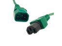 LinkIT strømkabel C15/C14 grønn 1m
