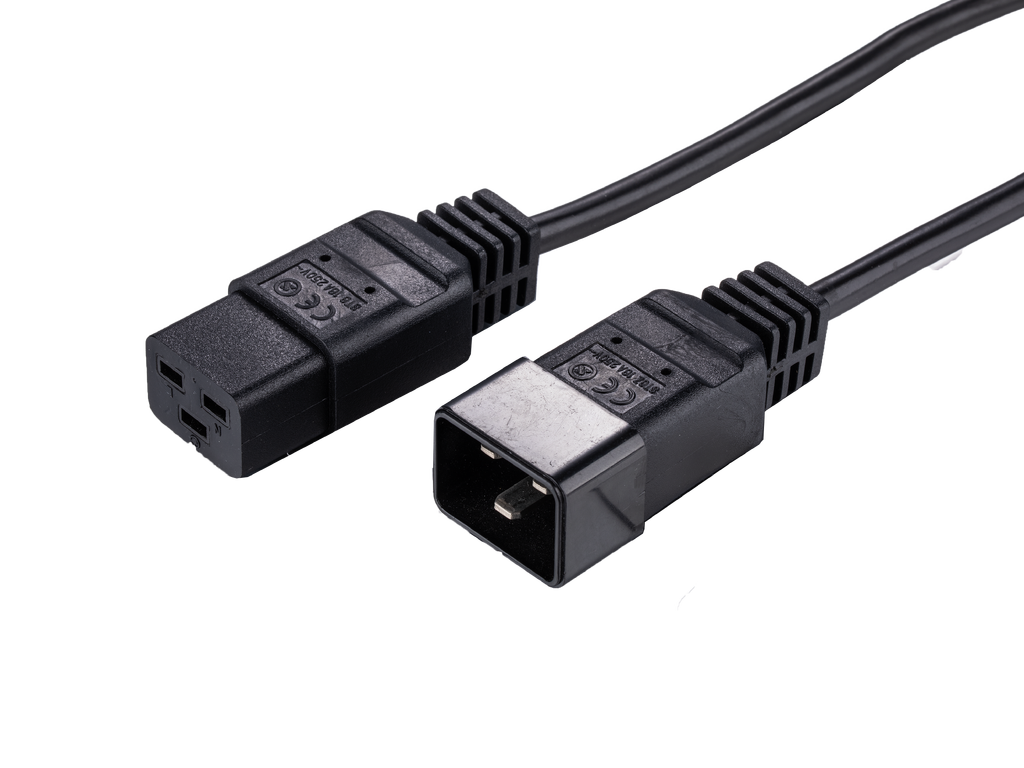 LinkIT strømkabel C19/C20 svart 7m