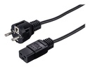 LinkIT strømkabel CEE 7/7 - C19 svart 1m