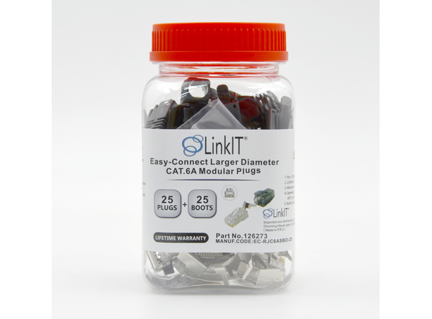 LinkIT Easy RJ45 STP plug and clear boot