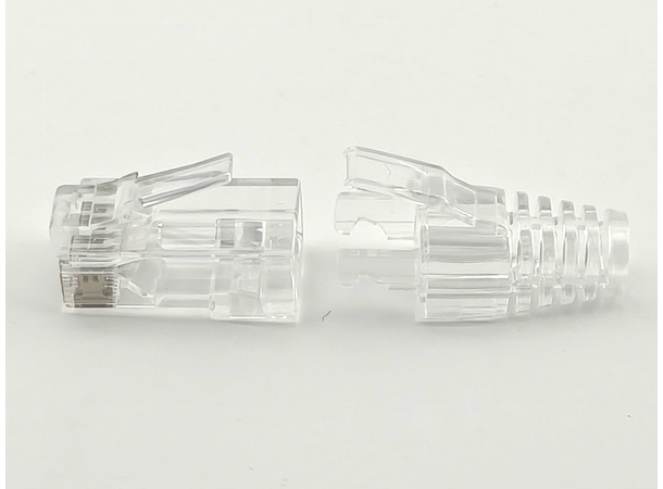 LinkIT Unshielded RJ45 plug & clear boot