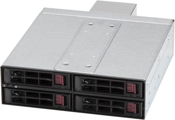 Black SAS3/SATA3 Mobile Rack for 4x 2.5" HDD with Fan