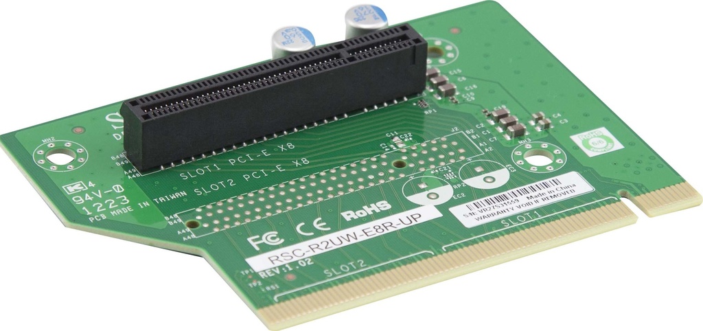 2U RHS WIO Riser Card with a PCI-E x8 for UP MBs