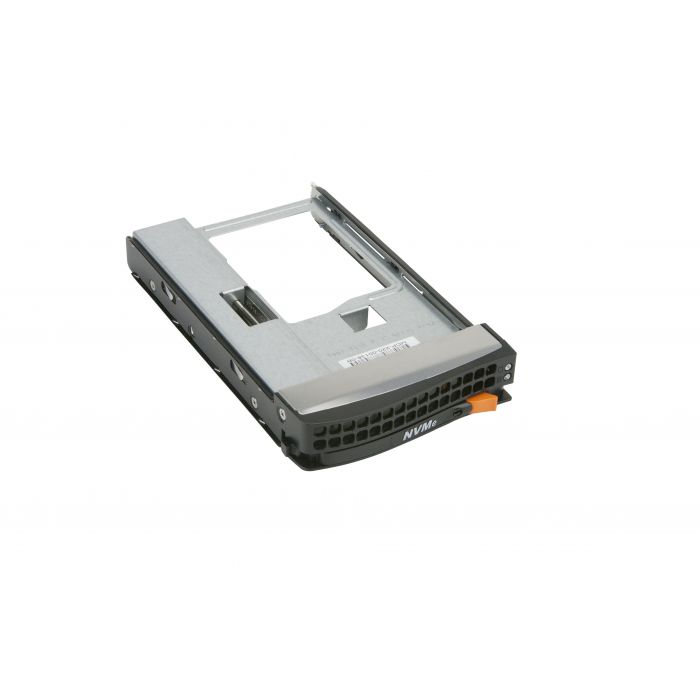 Tool-less Black gen-5 3.5-to-2.5 NVMe drive tray, Orange tab