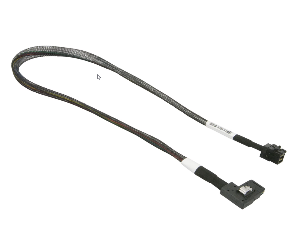 Supermicro Internal Straight MiniSAS HD to Right Angle MiniSAS 55cm Cable