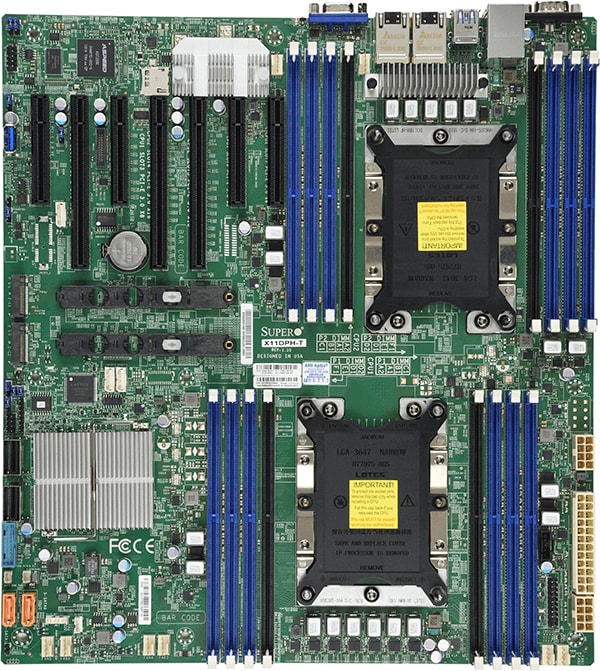 X11 DP Skylake,16 DIMM DDR4,4 PCI-E 3.0x8,3PCI-E 3.0x16