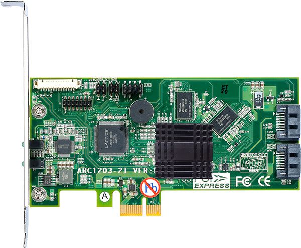 ARECA PCIE X1 CONTROLLER, 2X 6GB/S SATA,