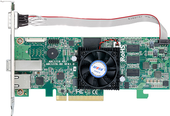 ARECA 4x 12Gb/s SAS PCIe x8 RAID Card,