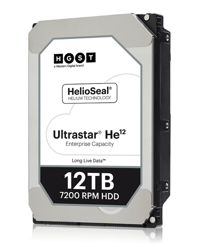 HGST/WD 3.5" 12TB SATA 6Gb/s 7.2K RPM 256M 0F30144 512e ISE