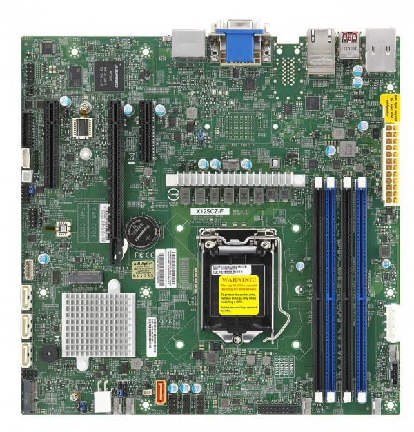 X12SCZ-F,Micro ATX,Comet Lake PCH W480,LGA1200,1 PCIE x1