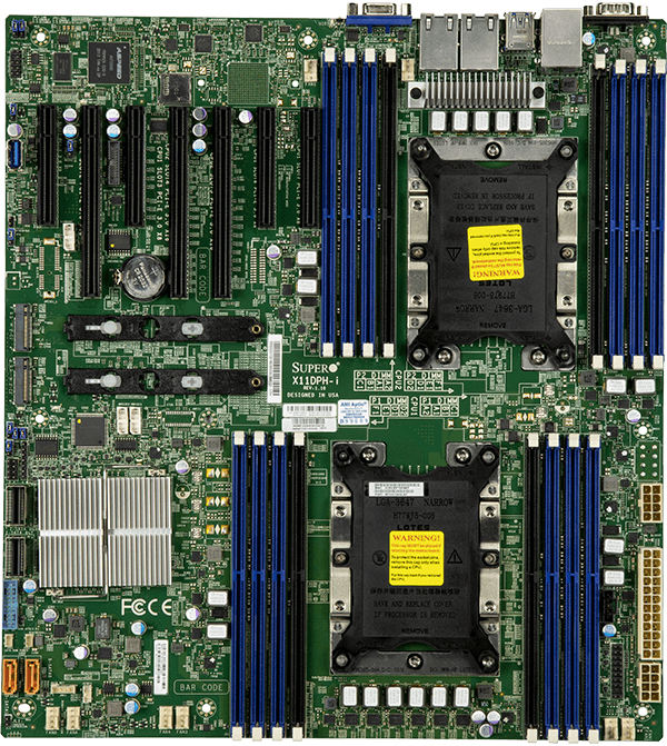 X11 DP Skylake,16 DIMM DDR4,4 PCI-E 3.0x8,3 PCI-E 3.0x16